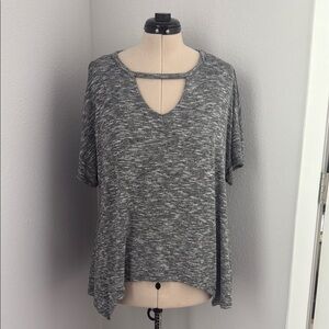 Juicy Couture Gray Boxy Cut Out Tee